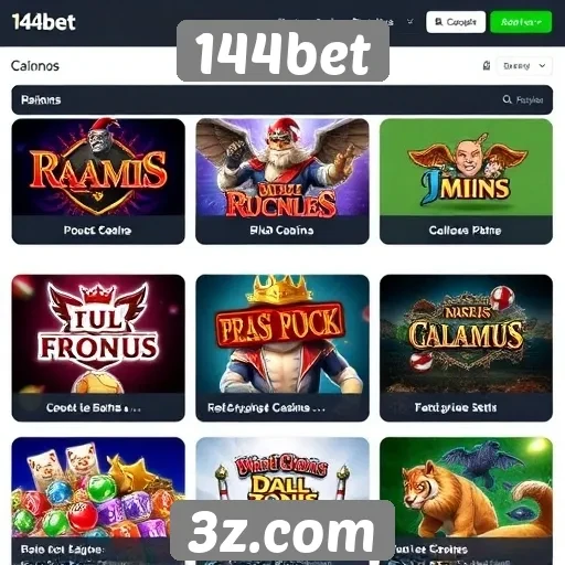 Principais jogos disponíveis no 144bet